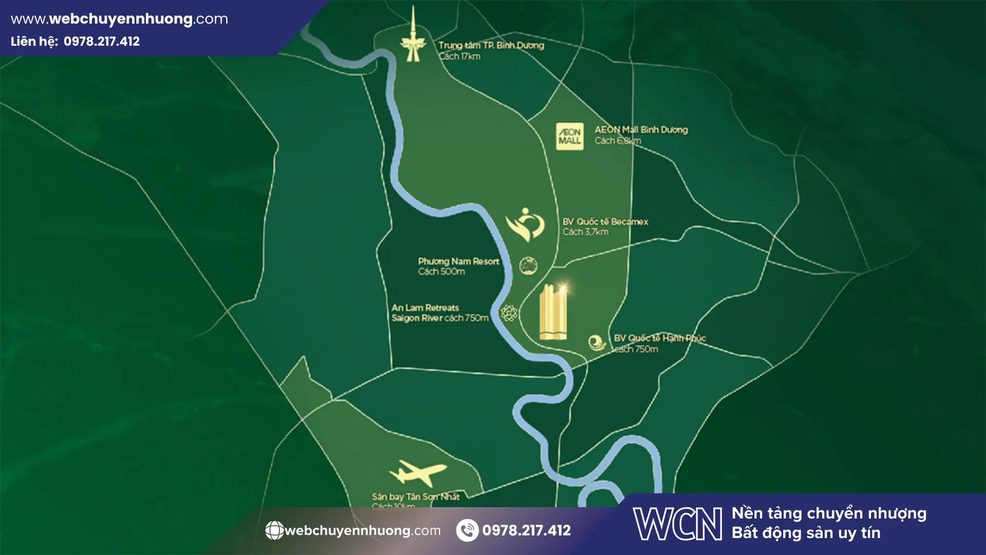 Với vị trí mặt tiền Quốc lộ 13, The Emerald Boulevard Thuận An sở hữu lợi thế kết nối thuận tiện và tiềm năng khai thác tốt nhờ nhu cầu nhà ở cao tại khu vực.