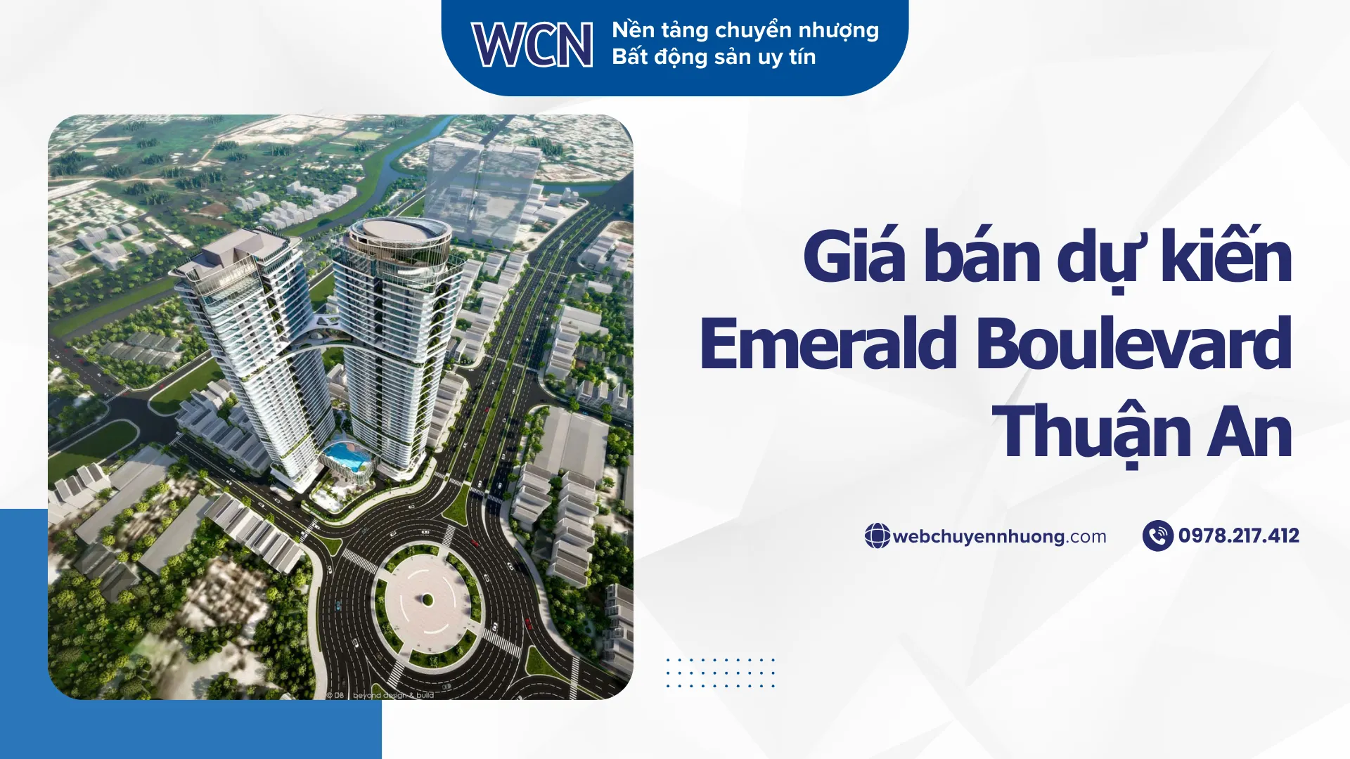 Giá bán dự kiến Emerald Boulevard Thuận An – So sánh với mặt bằng Quốc lộ 13