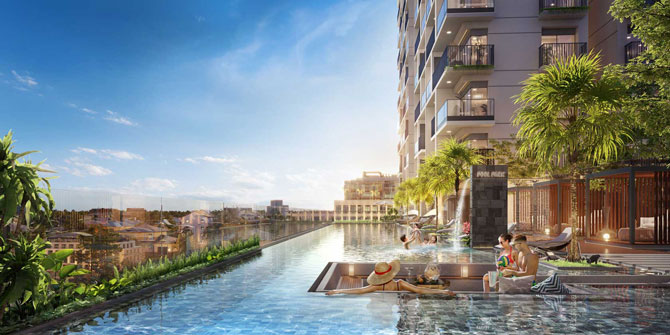 Hồ bơi tràn bờ & tiện ích nghỉ dưỡng trên cao