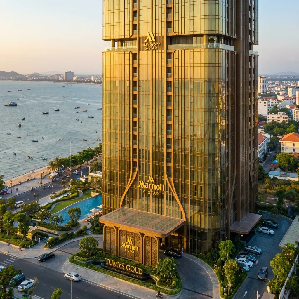 Phối cảnh tòa tháp đôi 55 tầng Tumys Gold Vũng Tàu