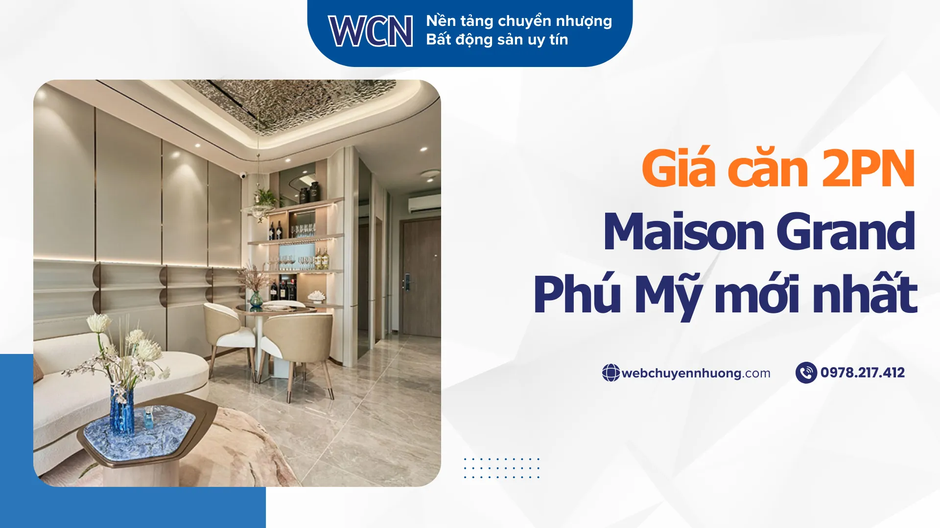 Giá căn 2PN Maison Grand Phú Mỹ mới nhất 2026: Có còn “vùng giá tốt” để mua ở và đầu tư?
