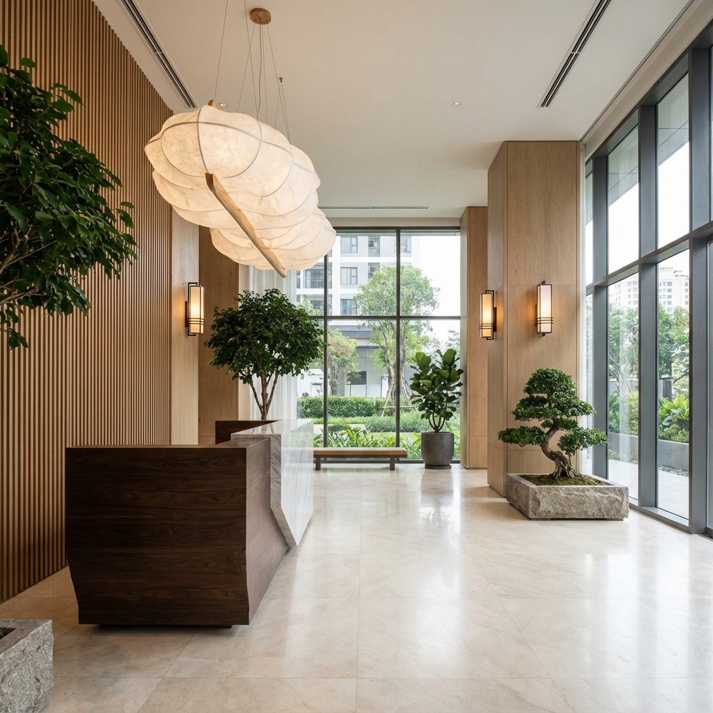 Sảnh đón phong cách Nhật Bản