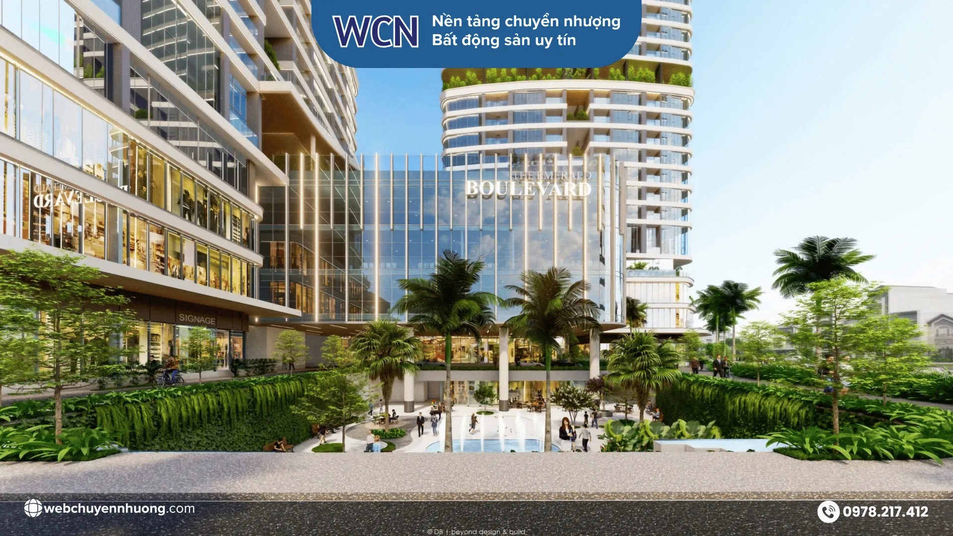 The Emerald Boulevard có mức giá khoảng 42 – 45 triệu/m², nổi bật nhờ vị trí mặt tiền Quốc lộ 13, kết nối thuận tiện và gần các tiện ích lớn tại Thuận An.
