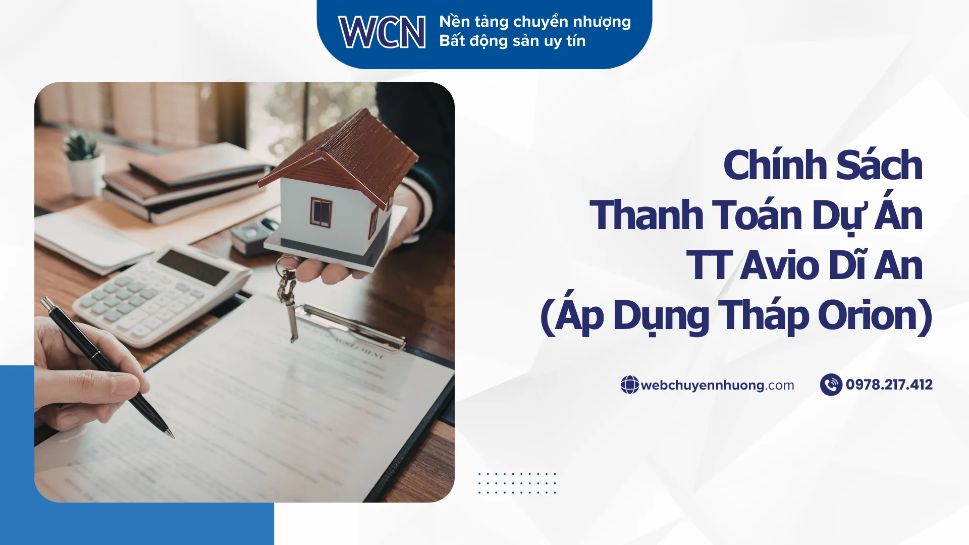 Chính sách thanh toán dự án TT Avio Dĩ An (Áp Dụng Tháp Orion)